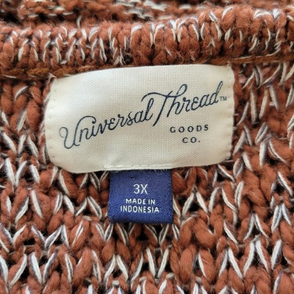 - Plus Size Sweater • New • Universal Thread • Brown & White • 3X - Picture 5 of 5
